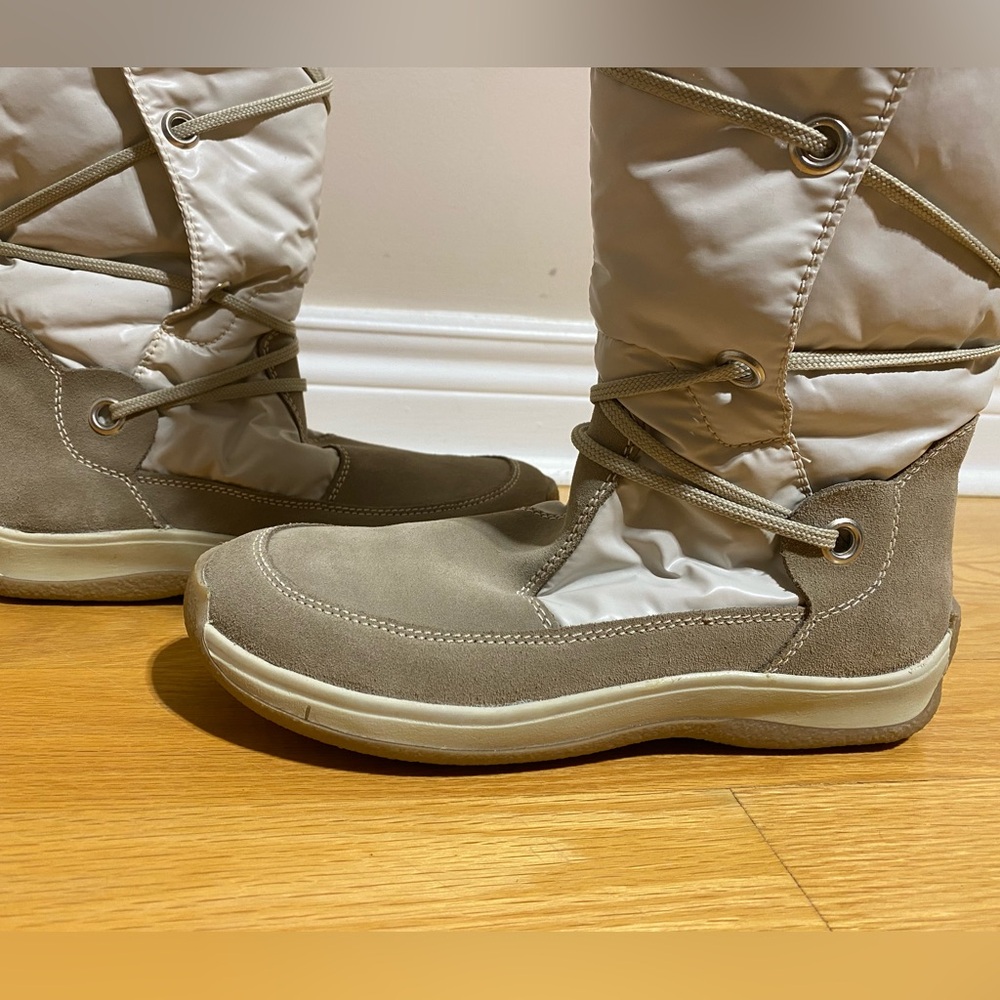 Pajar Winter Boots Cream Lace Up Waterproof Size 37 - Picture 8 of 14